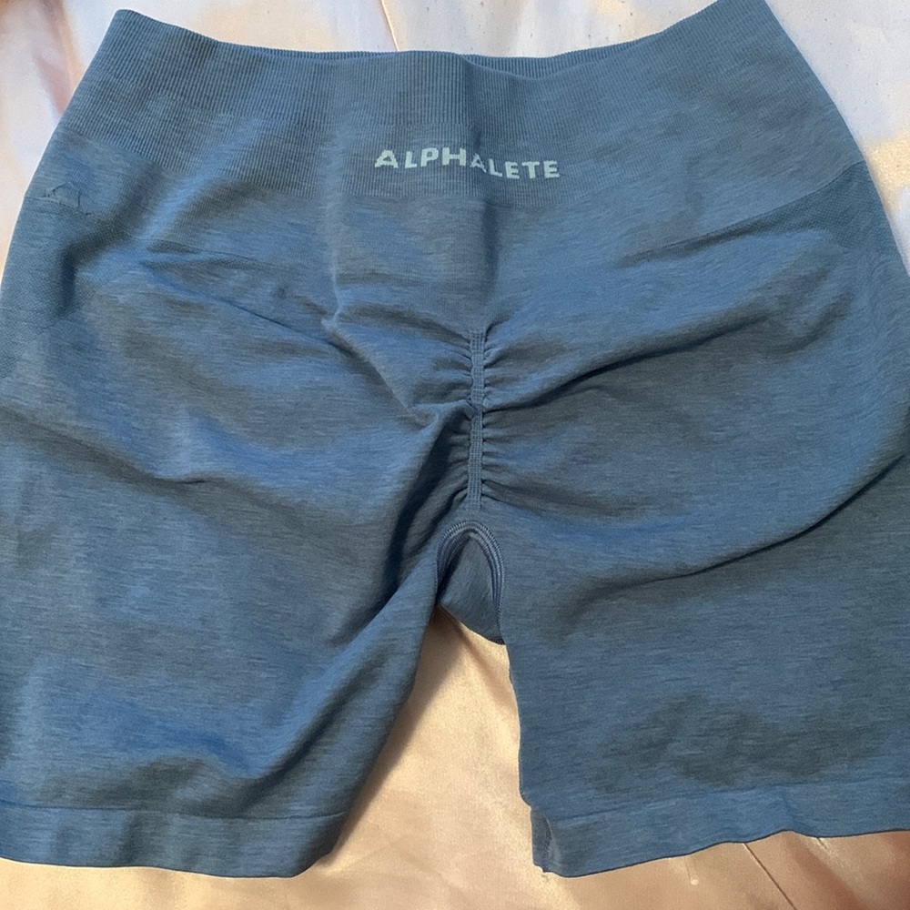 Alphalete shorts light gray blue size LARGE. Only worn twice.